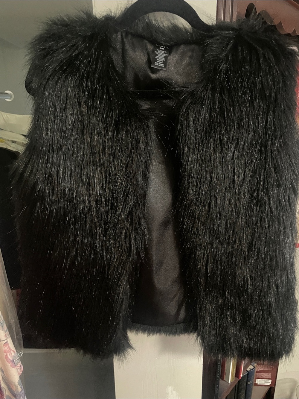 Mixit Black Faux Fur Vest - Plush Layering Piece